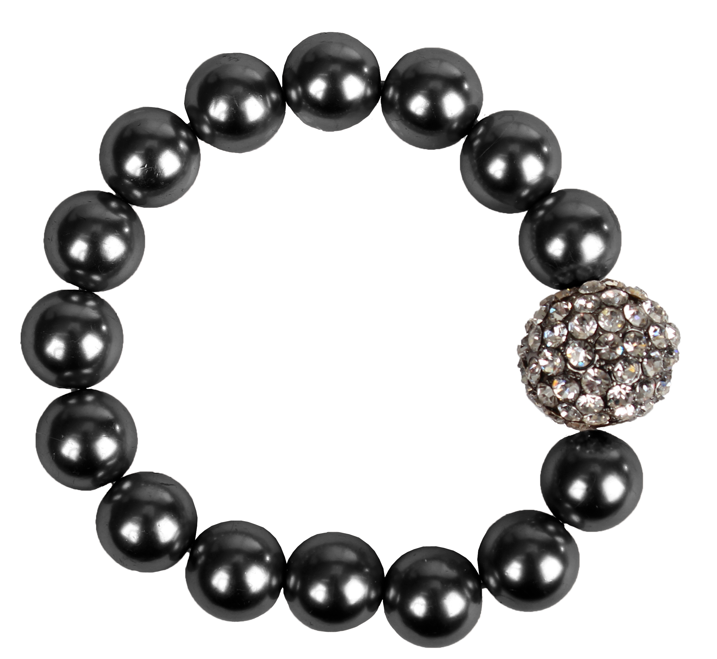 Gumička do vlasů s perlami a krystalem Horka Diamond