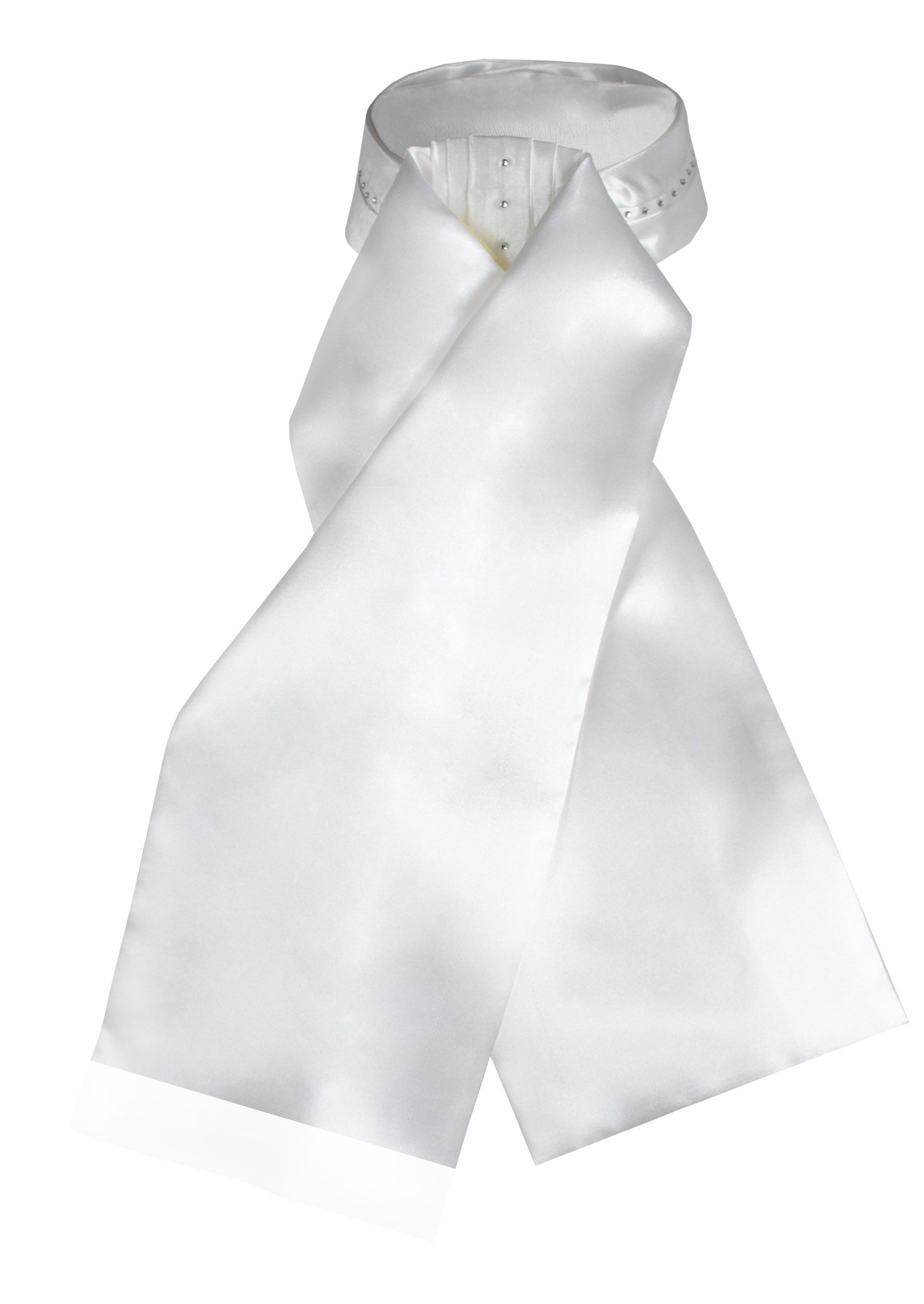 Saténový závodní plastron s kamínky Horka Strass
