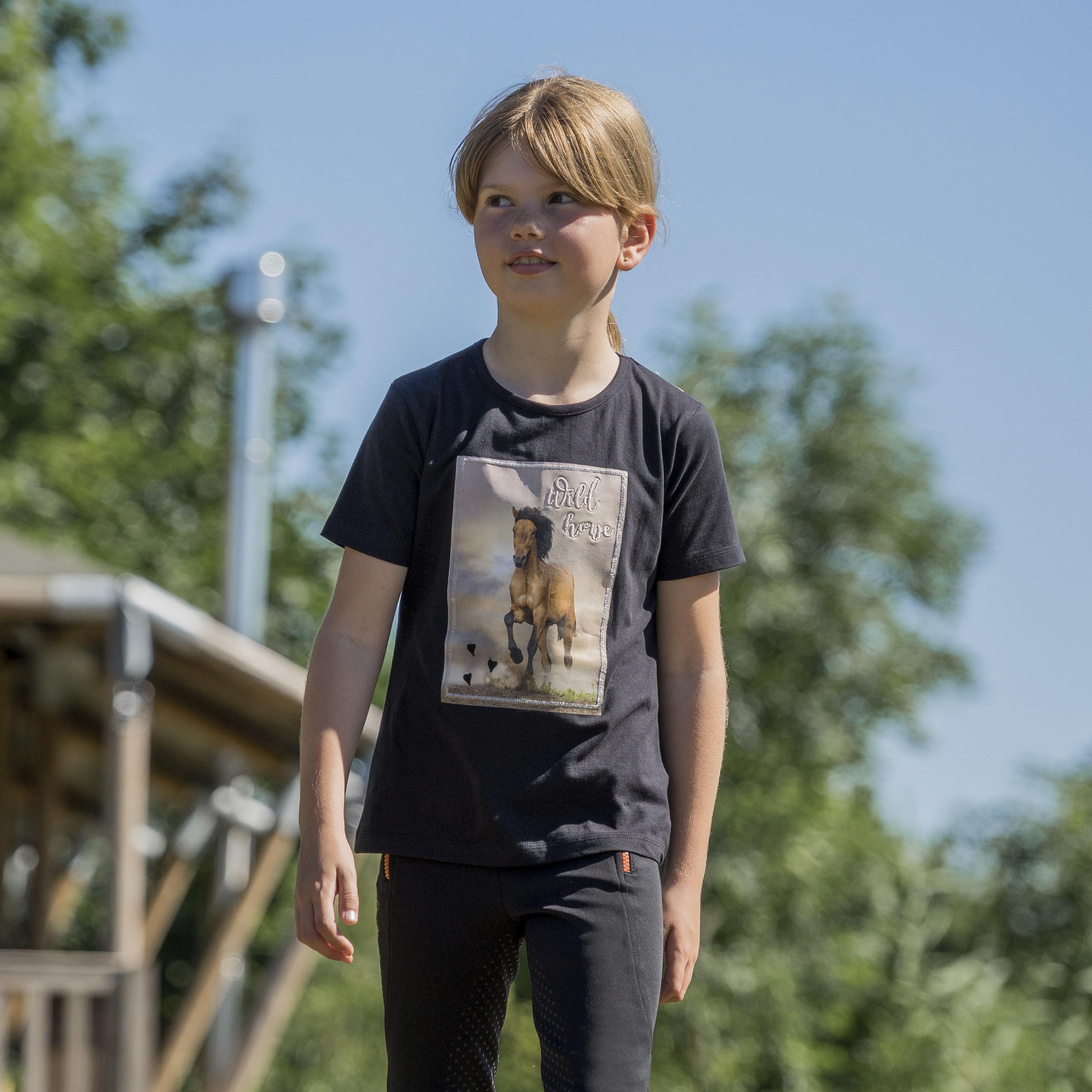 Dětské tričko s jezdeckým motivem Red Horse